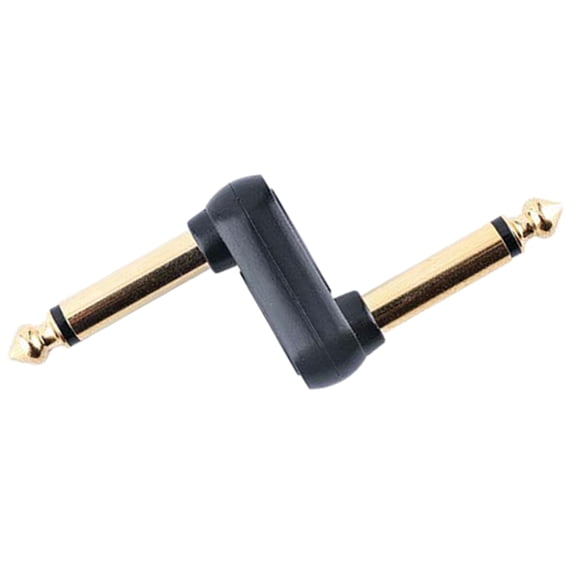 2 Pack Pedal Coupler 6.35mm 1/4'' Male to Male Coupler Jacks Plug Adapter Z Type Connector for Guitar Effects Pedalboard