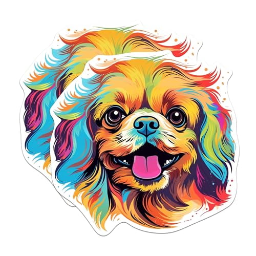 (2 Pack) Pekingese Dog Breed Magnets - 5 Inches On Longest Side - Choose from Over 100 Dog Breeds - for Cars, Refrigerators, Toolboxes - Made in USA - MAG1915