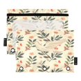 thumbnail image 1 of 2 Pack Pencil Bag 9.84x6.1 Inch 3-Ring Page Turning Folder Zipper Pencil Case Pencil Bag Page Turning File BagPeace Dove, 1 of 6