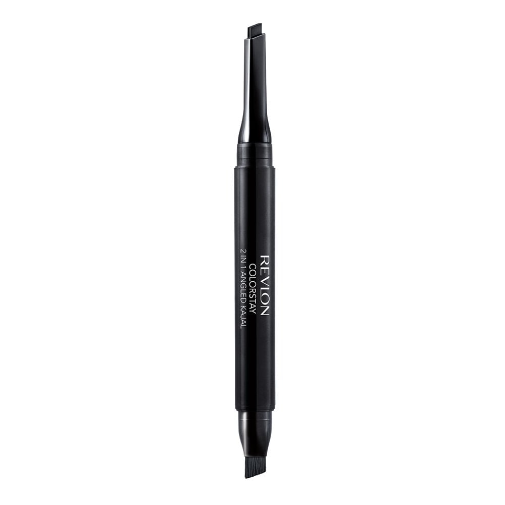 2 Pack Pencil Eyeliner by Revlon, ColorStay 2-in-1 Eye Makeup, Waterproof, Longwearing With Smudge Brush, Angled Kajal Eyeliner, 101 Onyx, 0.01 Oz