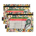 thumbnail image 1 of 2 Pack Pencil Pouch for 3 Ring Binder Smooth Zipper Folders with Pockets Clear Window Pencil Case Abstract Colorful Small Flowers, 1 of 6