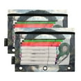 thumbnail image 1 of 2 Pack Pencil Pouch for 3 Ring Binder Smooth Zipper Folders with Pockets Clear Window Pencil Case Circle Gate in Mountains, 1 of 6