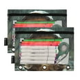 thumbnail image 1 of 2 Pack Pencil Pouch for 3 Ring Binder Smooth Zipper Folders with Pockets Clear Window Pencil Case Duck with Raincoat and Cap, 1 of 6