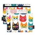 thumbnail image 1 of 2 Pack Pencil Pouch for 3 Ring Binder Zipper Pencil Case Cats Clear Window Pencil Bag Organizers, 1 of 6