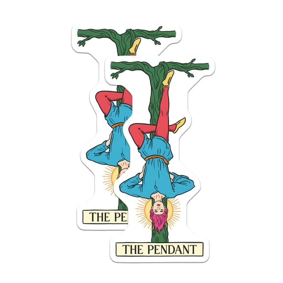 (2 Pack) The Pendant Tarot Card Magnets - Hanged Man Esoteric Occult Art - Spiritual Mystical Divination Refrigerator Decor - 5 Inches On Longest Side - Thick Durable Magnet - Made in USA - MAG22831