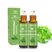 2 Pack Peppermint Roll-on Essential Oil for Headaches, Migraine and Nausea
