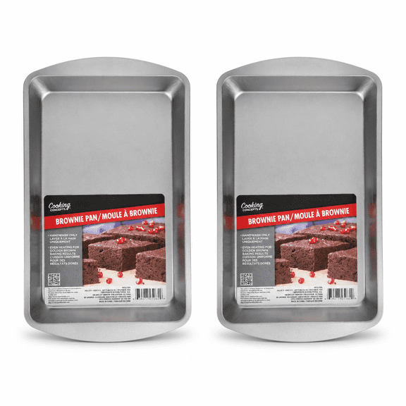 2 Pack Perfect Brownie Baking 11*8 Non-Stick Oblong Cake Pan with Even Heat Distribution for Lasting Perfection