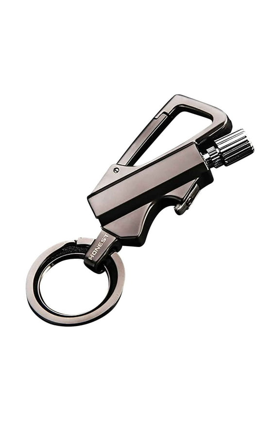 2 Pack Permanent Match Infinity Lighter with Multitool Keychain Bottle Opener, Reusable Waterproof Match Strike Anywhere, Forever Flint Fire Starter for Outdoor Survival, for Men(Black)