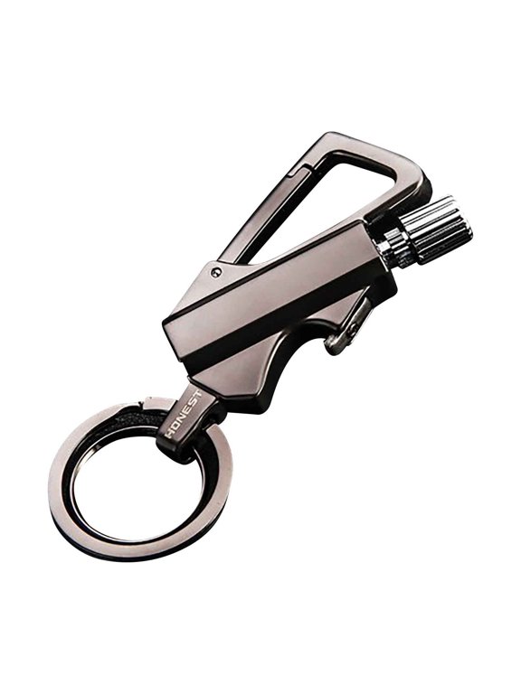 2-Pack Permanent Match Keychain - Metal Refillable Survival Fire Starter for Outdoor, Camping, Hiking & Emergency Use, Windproof & Water-Resistant Design