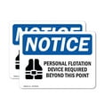 thumbnail image 1 of (2 Pack) Personal Flotation Device Required Sign, 1 of 7