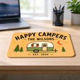 Custom Computer Desk Pad 2 Pack Personalized Happy Campers Mouse Pad, Custom Name Camping ...