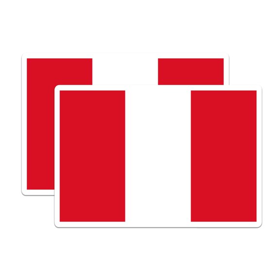 (2 Pack) Peru World Flag Magnets - Pride - 5 Inches On Longest Side - Premium Magnet - Choose from Over 200 Countries - for Cars, Refrigerators, Toolboxes, Lockers - Made in USA - MAG0951