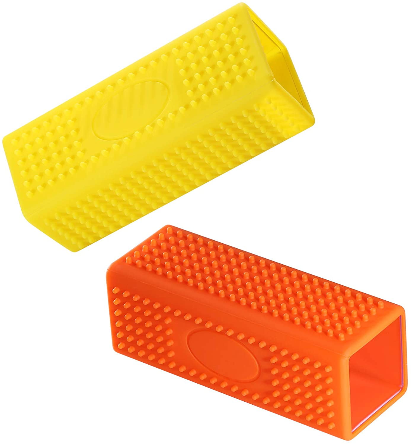 2-Pack Pet Dog Cat Hair Remover for Cars Furniture Carpet Sofa Hollow Rubber Cleaner Brush