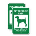 thumbnail image 1 of (2 Pack) Pet Exercise Area Control & Clean Up After Your Pet | 12" X 18" Heavy-Gauge Aluminum Sign | Rust Free Aluminum, Weather Resistant, Waterproof, Fade Resistant, 2 Pre-drilled Holes, 1 of 4