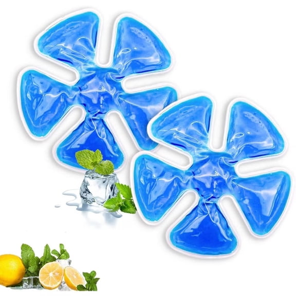 2 Pack Petal-Shaped Reusable Gel Ice Packs, Flexible Cold Compress for Targeted Pain Relief