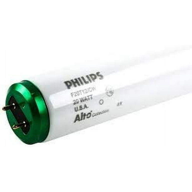 Philips 20-Watt 2 ft. Linear T12 Fluorescent Tube Light Bulb Cool White (4100K) Philips 20-Watt 2 ft. Linear T12 Fluorescent Tube Light Bulb Cool White (4100K)