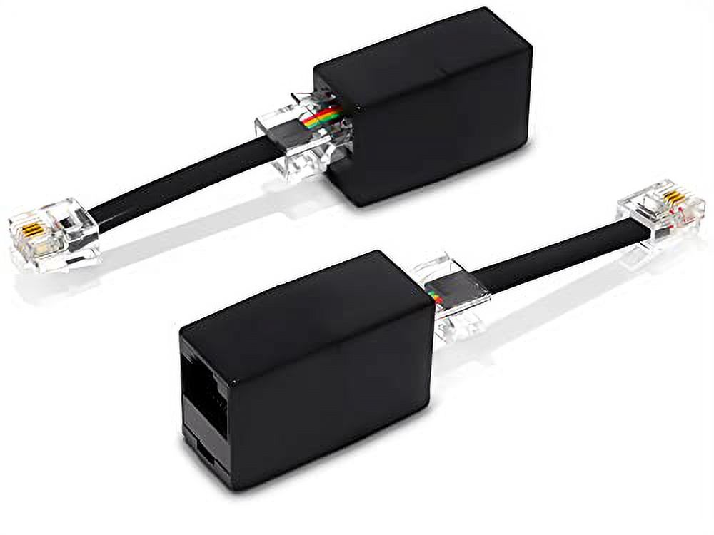 (2 Pack) Phone Jack To Adapter Rj45 Female To Rj11 Male For