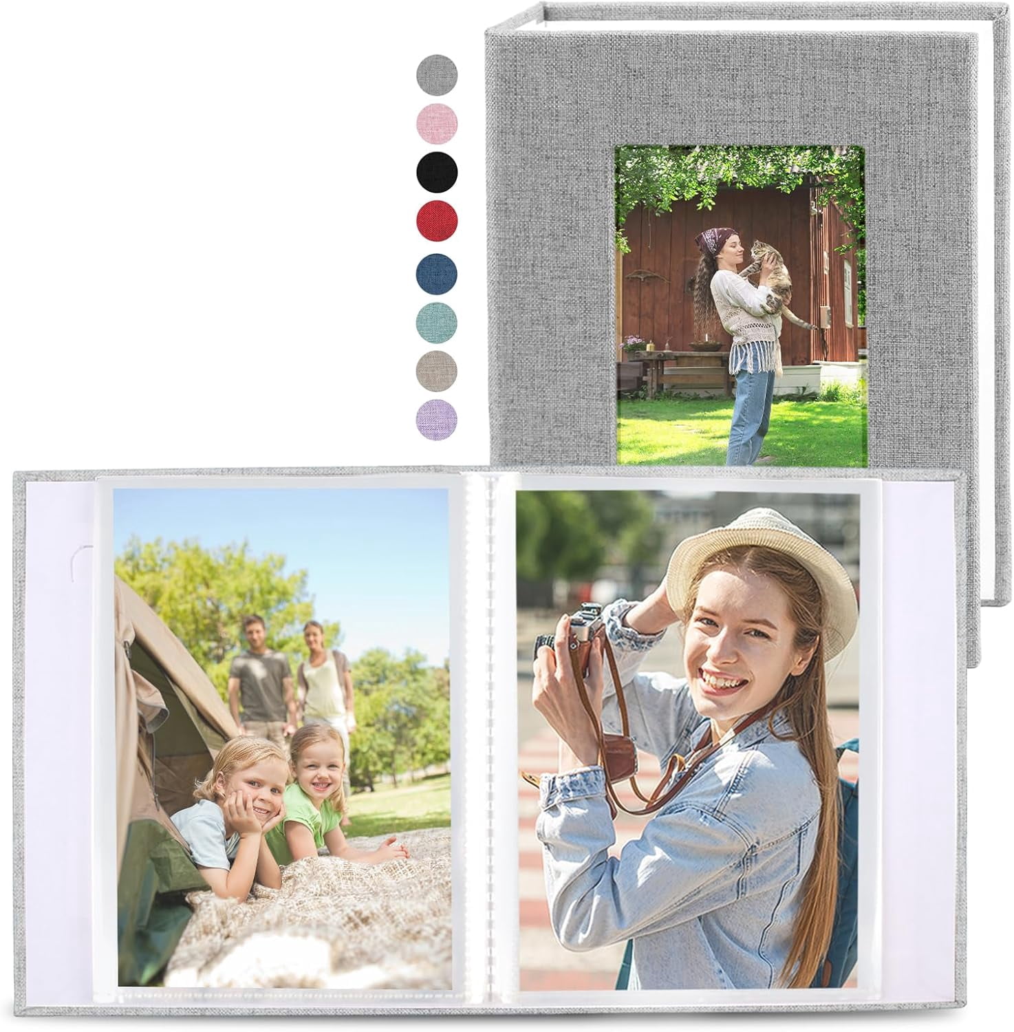 2 Pack Photo Album 5x7, Linen Cover Photo Book, Small Photo Album Book ...