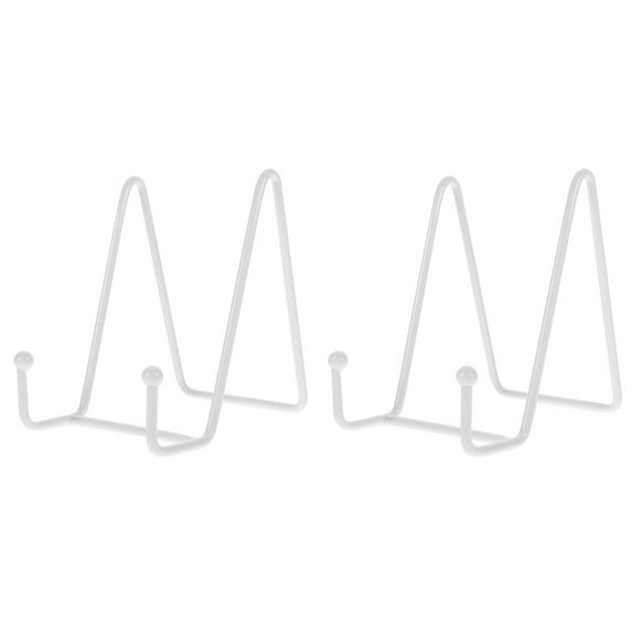 FENGGUIQU White Iron Book Display Stand Collector Plate Holder Simple Design Home Decor