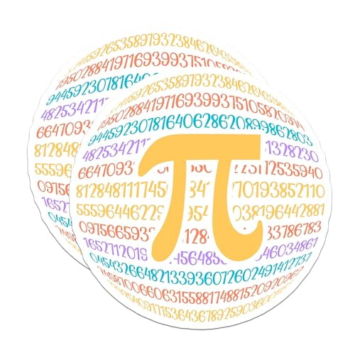 (2 Pack) Pi Symbol Magnets - Math Art - Geeky Home Decor - 5" On Longest Side - for Cars, Fridges, Toolboxes - Made in USA - MAG5844