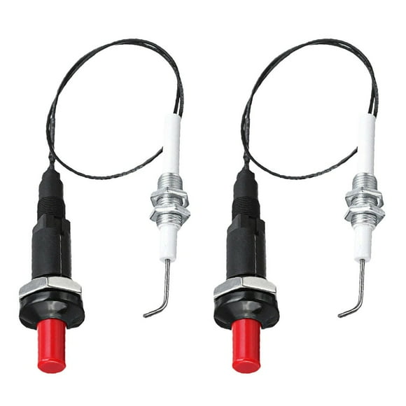 2 Pack Piezo Igniter Kit Easy Spark Starter for Gas Grills Stoves Ovens Fireplaces High Voltage Output 18kV Temperature Resistant -20C to 120C