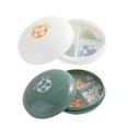 thumbnail image 1 of 2 Pack Pill Case, Travel Pill Organizer, Pill Box with Large Compartments to Hold Vitamins Fish Oils Supplement [Green & White], 1 of 6