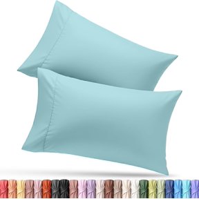 2 Pack Pillowcases King Spa Blue