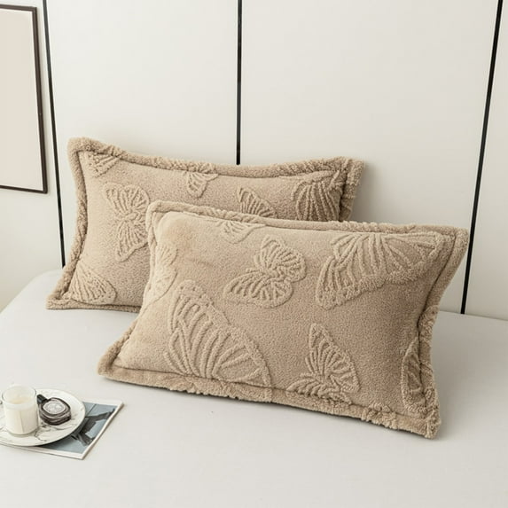 2 Pack Pillowcases Standard Size, Soft Microfiber Tufted Pillow Covers (Pillows are not Included),29.13x18.89in
