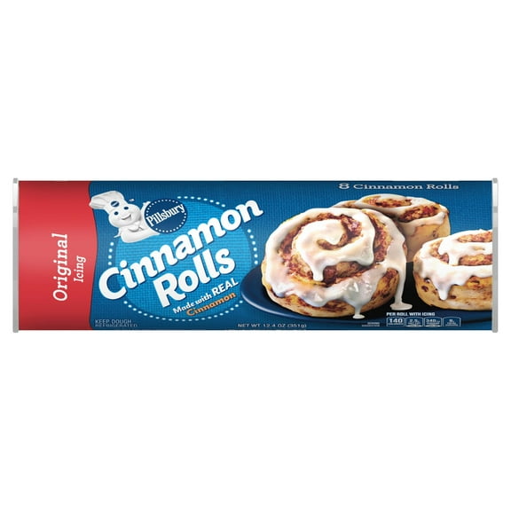 2 Pack - Pillsbury Cinnamon Rolls With Icing 8 Count 12.4 oz Package May Vary