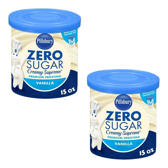 ( 2 Pack ) Pillsbury Creamy Supreme Frosting, Zero Sugar, Vanilla, Premium