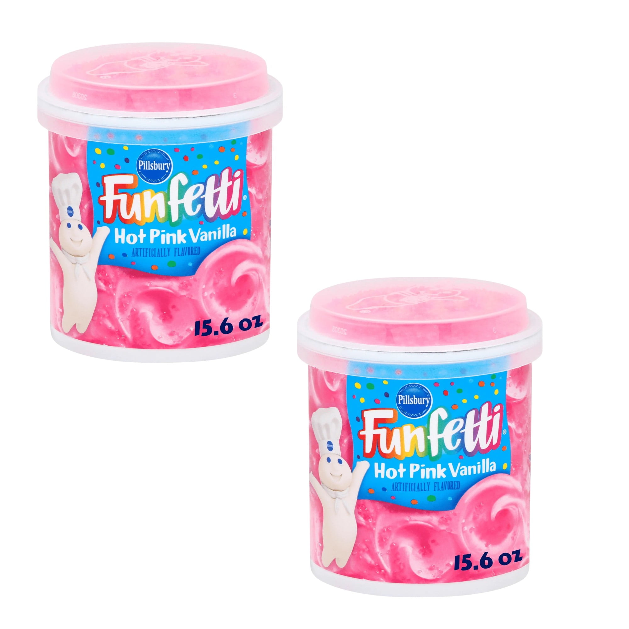 ( 2 Pack ) Pillsbury Funfetti Hot Pink Vanilla Frosting -15.6oz
