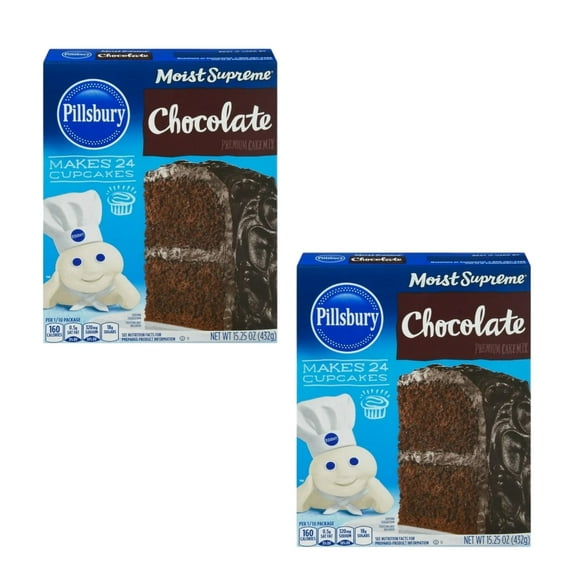 ( 2 Pack ) Pillsbury Moist Supreme Premium Chocolate Cake Mix 15.25 Oz