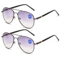 thumbnail image 1 of 2 Pack Pilot Invisible Bifocal Reading Glasses Blue Light Blocking Sunglasses, 1 of 3