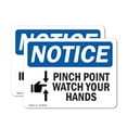 thumbnail image 1 of (2 Pack) Pinch Point Watch Your Hands Sign, 1 of 7