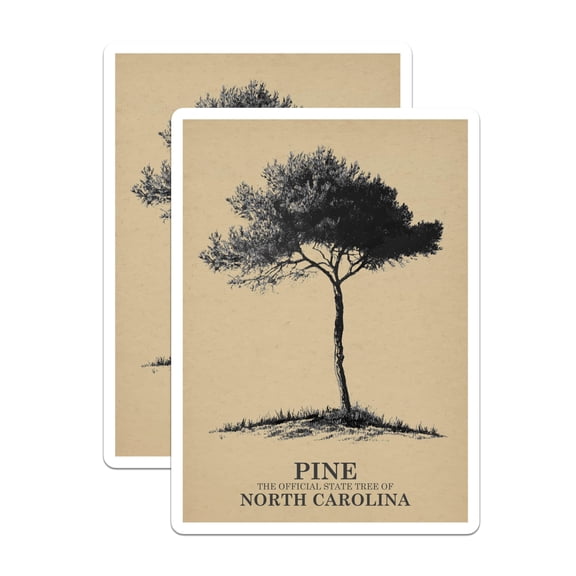 (2 Pack) Pine Tree Magnets - North Carolina Decor - State Tree Souvenirs - 5" On Longest Side - Premium Magnet - for Cars, Refrigerators, Toolboxes, Lockers - Made in USA - MAG17514