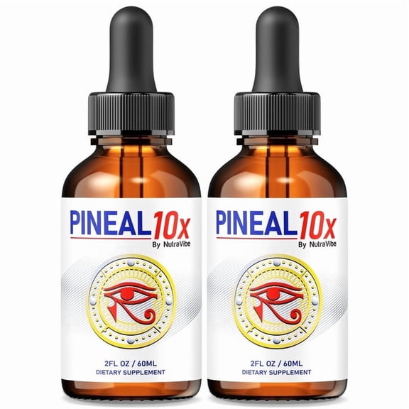 (2 Pack) Pineal 10x Drops  Liquid Formula to Support Restful Sleep, Inner Balance & Mental Clarity | Fast-Acting, Clean Blend with Natural Ingredients (60 Servings)