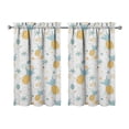 thumbnail image 1 of 2 Pack Pineapple Print Kitchen Curtains 27.5x39 Inch - Tropical Hawaiian Fruit Tier Curtains with Rod Pocket, Semi-Sheer Yellow Exotic Pattern for Farmhouse Window Treatment, 1 of 4