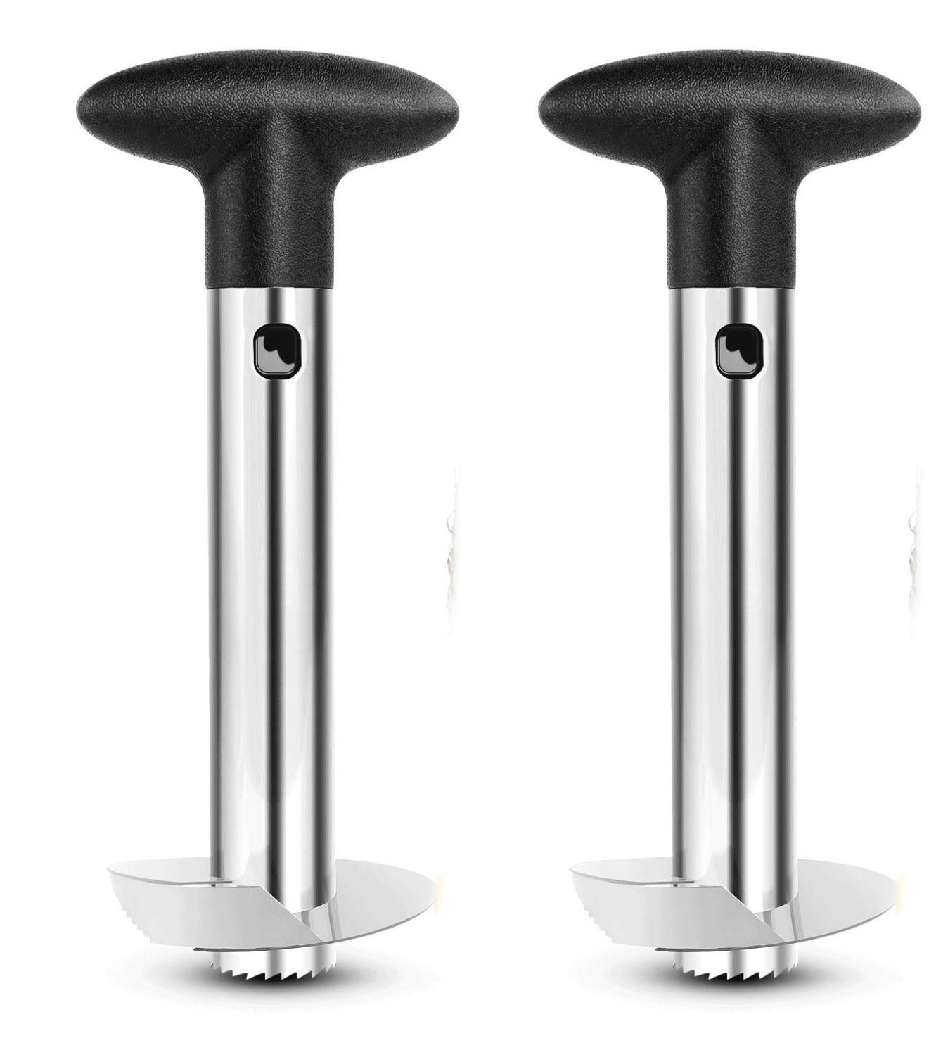 Stainless Steel Pineapple Corer & Slicer,Silver/Black