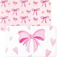 thumbnail image 1 of 2 Pack Pink Bows Dish Drying Mat 12" x 19" Large Absorbent Coffee Machine Bar Mat Kitchen Counter Pad Decor for Kitchen Counter Coffee Station Accessories Organizer, 1 of 6