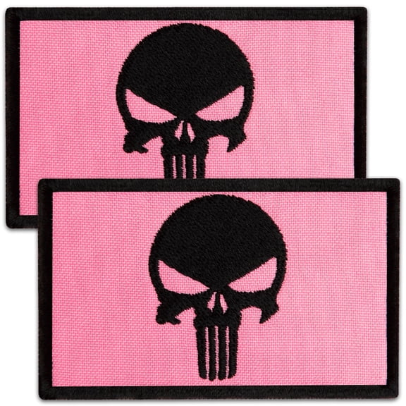2-Pack Pink Skull Patch Set Patches