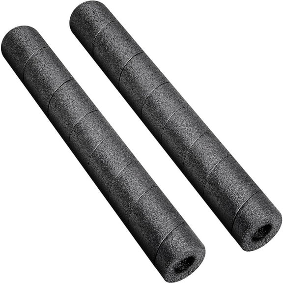 2 Pack Pipe Insulation Foam Tube, 15.7 Inches Black Pool Noodles Foam, Multi-Purpose Snake Pipe Wrap Protection for Outdoor Indoor Swimming Pool Handle and Winter Water Pipes
