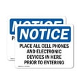 thumbnail image 1 of (2 Pack) Place All Cell Phones And Electronic Devices OSHA Notice Sign, 1 of 7