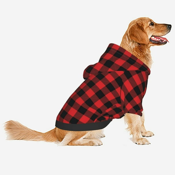 2 Pack Plaid Dog Coats Warm Flannel Jacket Vest for Medium Large Dogs Winter Pet Apparel Soft Comfortable Durable Outdoor