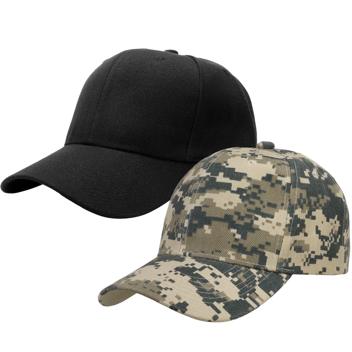 Women\'s Black Camo Pack Of 2 Adjustable Fit Classic Comfortable Baseball Caps Lot of two Women main image 4