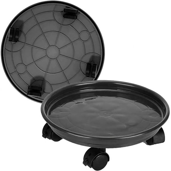 2 Pack Plant Caddy With Wheels,Plant Rollers Wheels, Round Potted ...