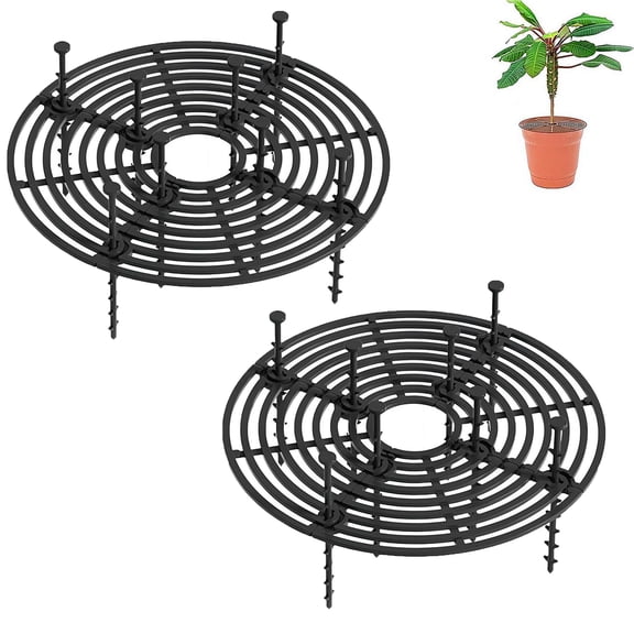 2 Pack Plant Pot Cover Soil Guard for Cat Digging Stopper, Cuttable Grid Flower Cover Soil Pot Protector, Plant Grid Pots Covers for Indoor Outdoor Houseplants