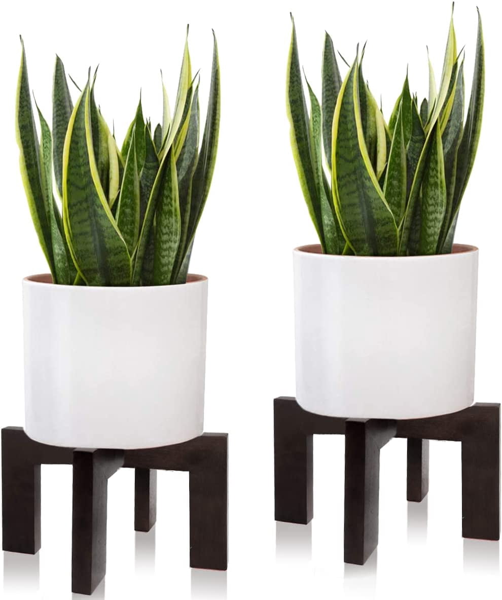 2 Pack Plant Stand Indoor Outdoor, Mid Century Plant Stand for Indoor ...