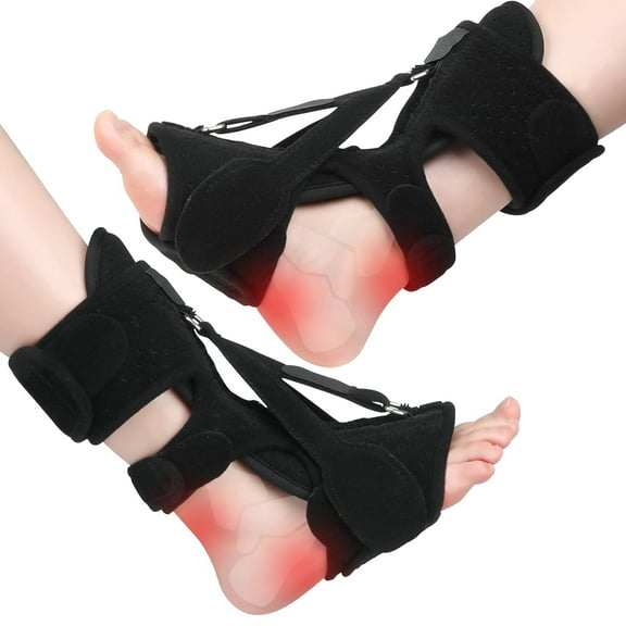 2 Pack Plantar Fasciitis Night Splint Upgrade Foot Brace Plantar Fasciitis Relief Splint Fit Women Men Adjustable Orthotic Stretcher Support Relief Foot Drop Achilles Tendonitis Day&Night