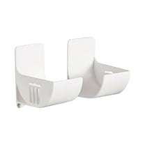 2-Pack Bag Holder Wall Mounted, No Punching Grocery Bag Organizer & Bag Dispenser, White Garbage Bag Storage for Kitchen Cabinet, Home Organization, Durable Reusable Design