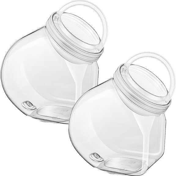 2 Pack Plastic Candy Jars with Lids,TGY 84Oz Clear Cookie Jars Clear Cookie Containers for Candy Buffet Wide Mouth Snack Container Storage Display Jar for Kitchen, Party Table, Home Storage